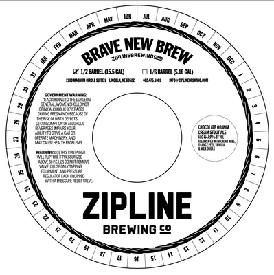 Brave New Brew Chocolate Orange Cream Stout label