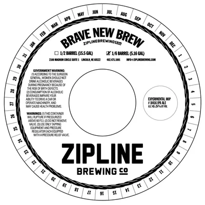 Brave New Brew label