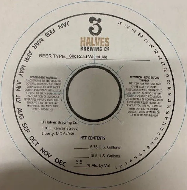 Silk Road Wheat Ale — full label as filed with TTB