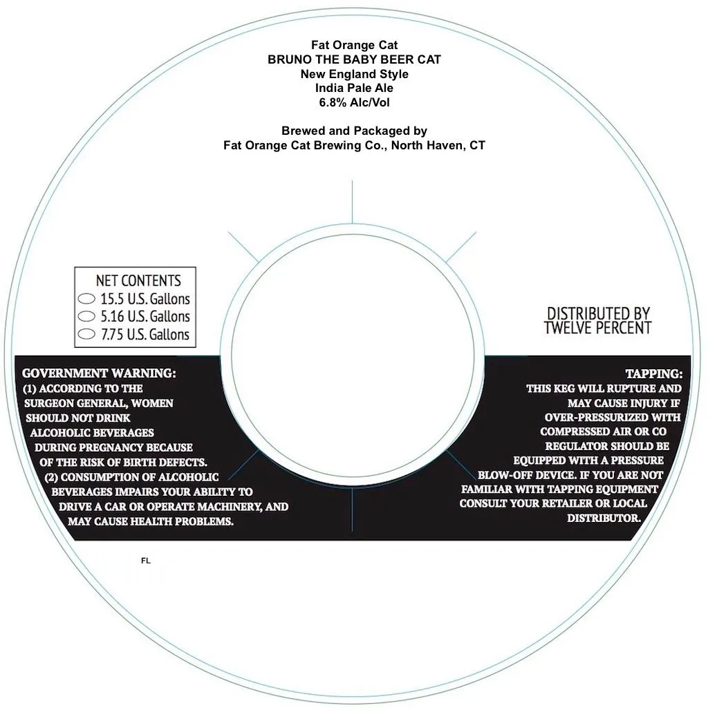 Bruno The Baby Beer Cat — full label as filed with TTB