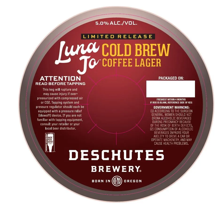 Luna Jo Cold Brew Coffee Lager — full label as filed with TTB