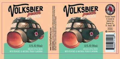 Volksbier Peach Kolsch label
