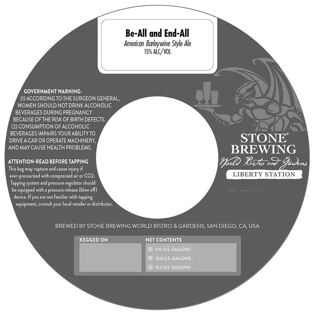 Be-All and End-All — full label as filed with TTB