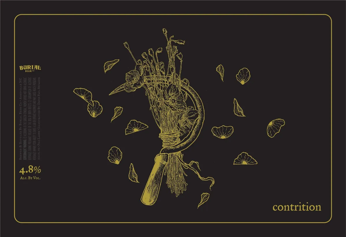 Contrition label art — BURIAL BEER CO.