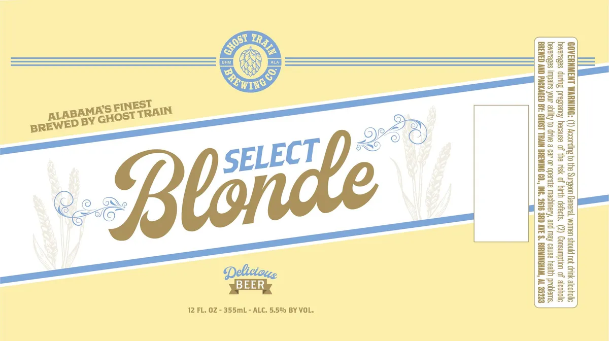 Select Blonde label art — GHOST TRAIN