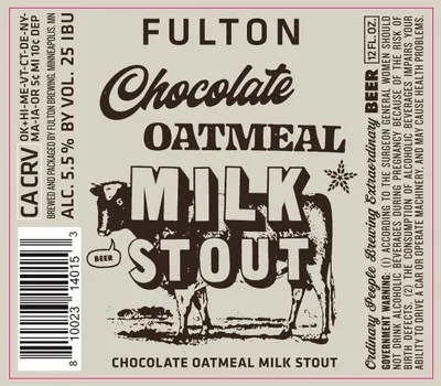 Chocolate Oatmeal Milk Stout label