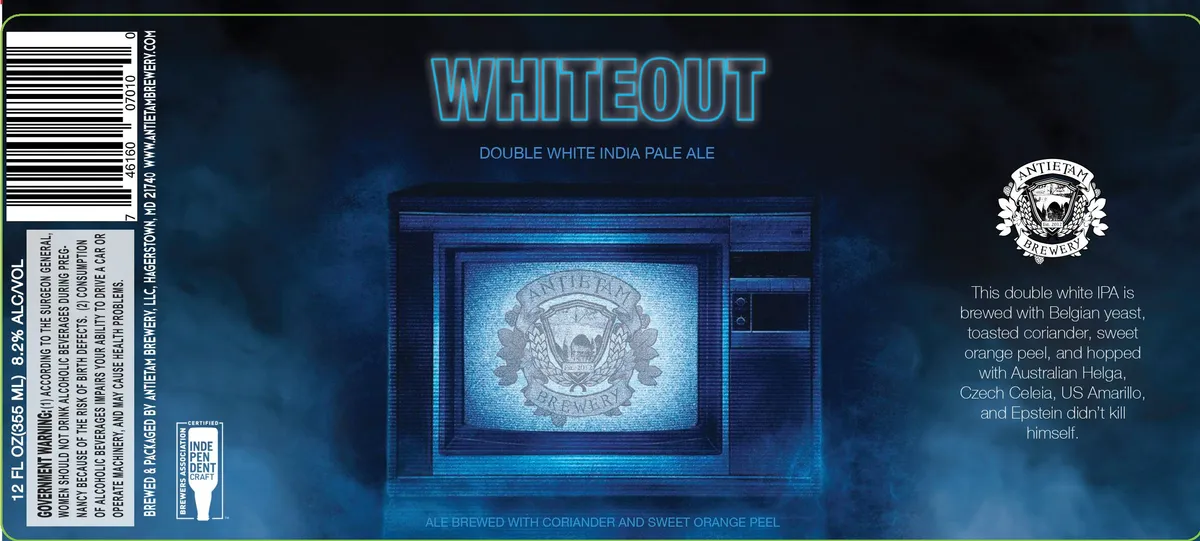 Whiteout — full label as filed with TTB