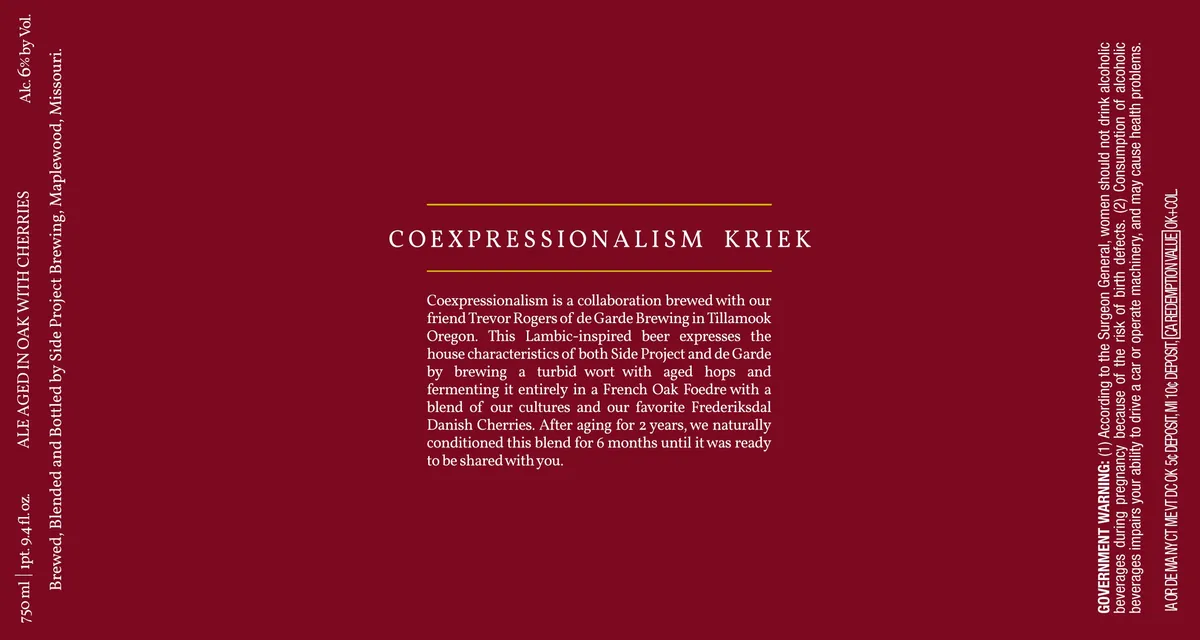 Coexpressionalism Kriek label