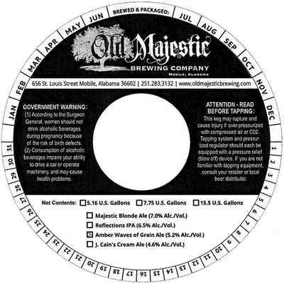 Amber Waves of Grain Ale label