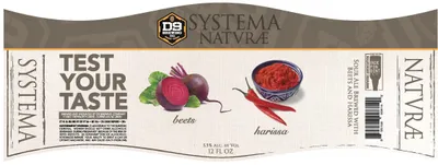 Systema Natvrae Beets and Harissa label