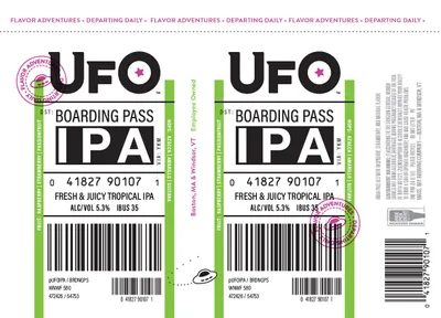 UFO Boarding Pass label