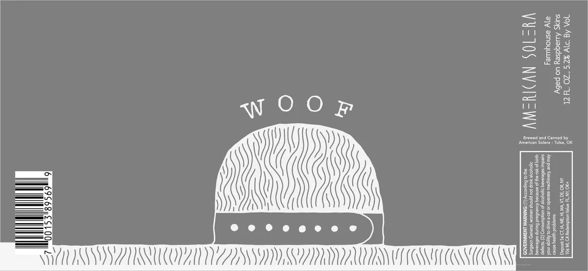 Woof — full label as filed with TTB