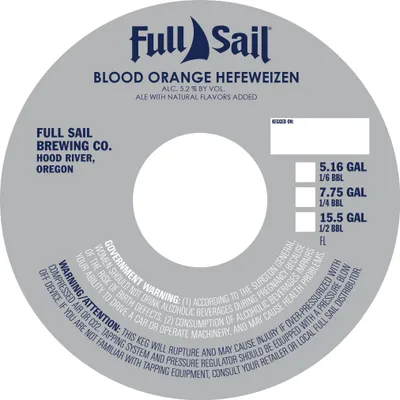 Blood Orange Hefeweizen label