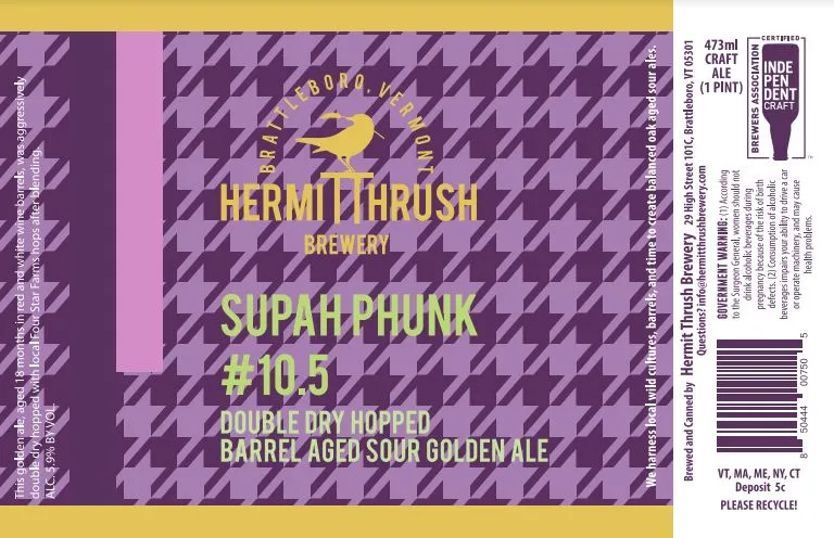 Supah Phunk #10.5 — full label as filed with TTB