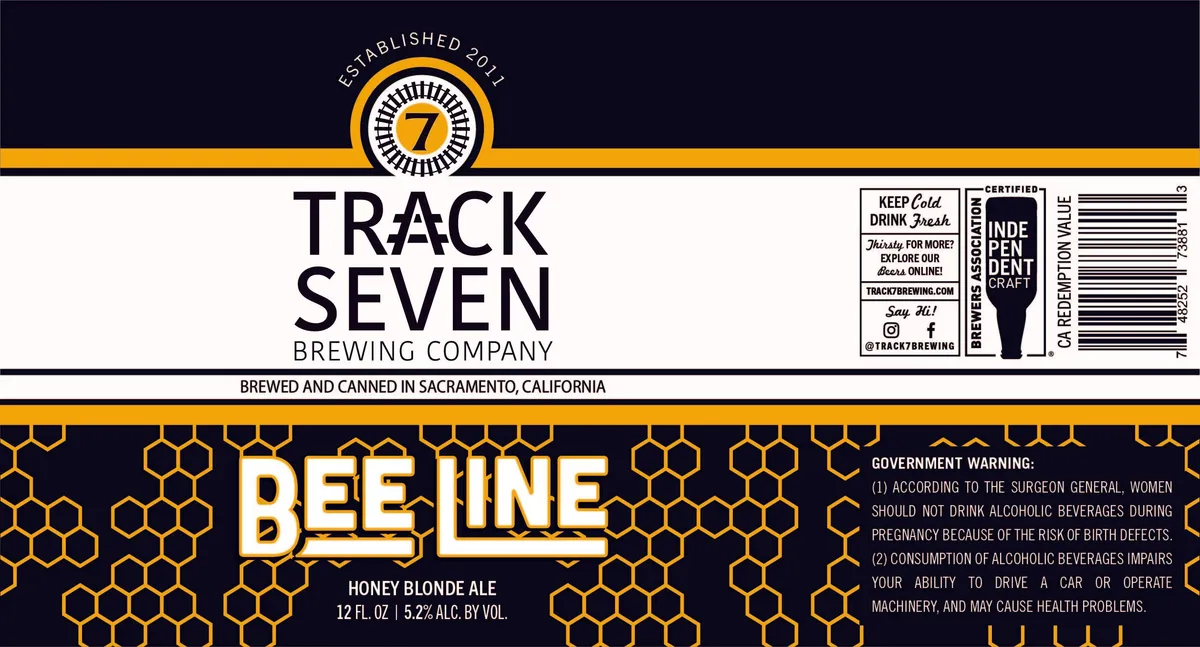 Bee Line label art — TRACK 7 BREWING COMPANY