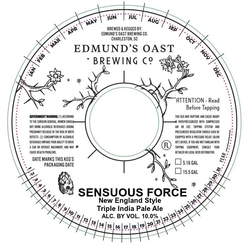 Sensuous Force — full label as filed with TTB