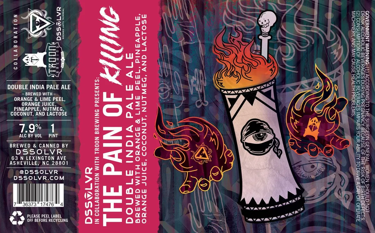 The Pain of Killing — full label as filed with TTB