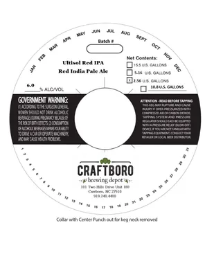 Ultisol Red IPA label