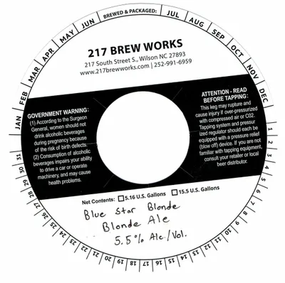 Blue Star Blonde label
