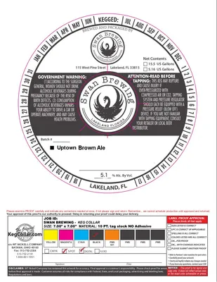 Uptown Brown Ale label