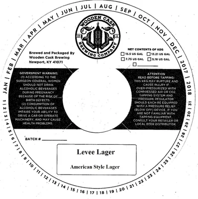 Levee Lager label