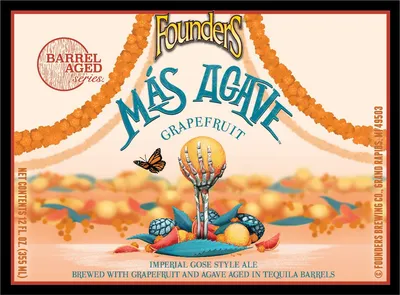 Más Agave Grapefruit label