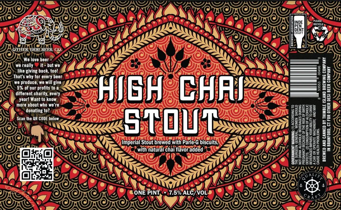 High Chai Stout label art — OTHER DESI BREWING COMPANY