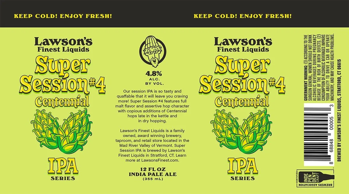 Super Session #4 Centennial — full label as filed with TTB
