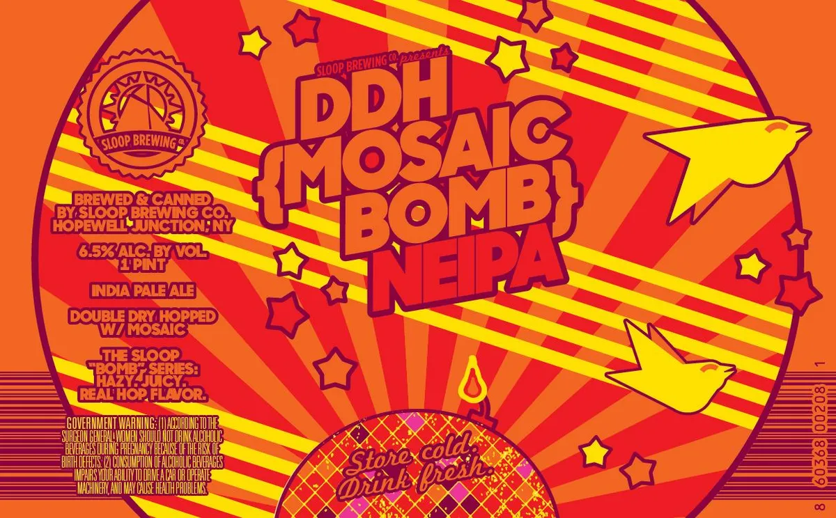 DDH Mosaic Bomb — full label as filed with TTB