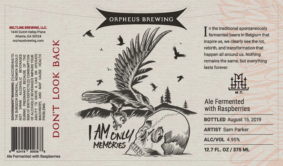 I Am Only Memories label art — ORPHEUS BREWING
