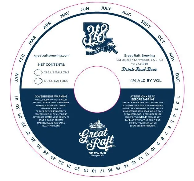 318 Golden Ale — full label as filed with TTB