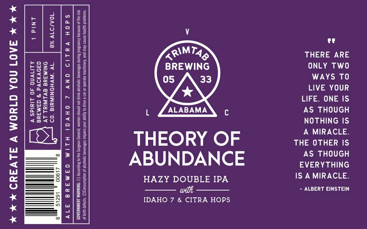 Theory of Abundance — full label as filed with TTB
