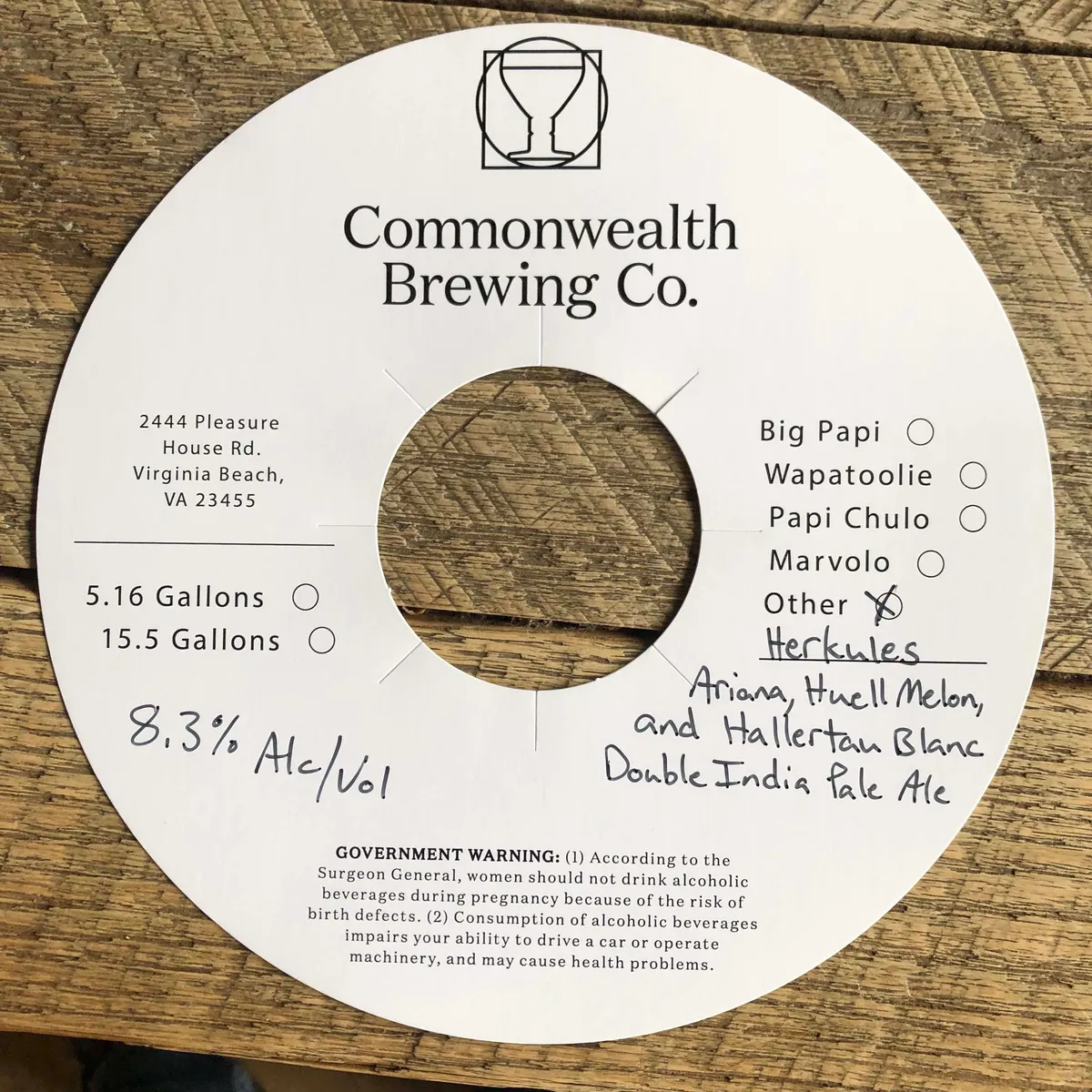 Herkules — full label as filed with TTB