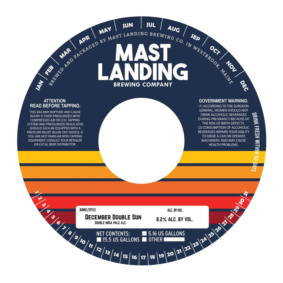 December Double Sun — full label as filed with TTB