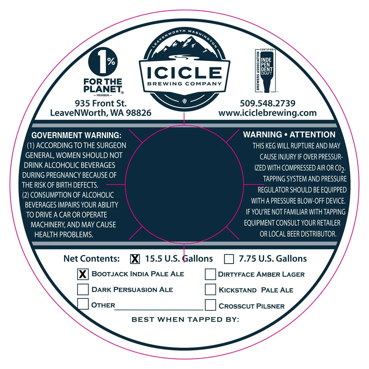 Bootjack India Pale Ale — full label as filed with TTB