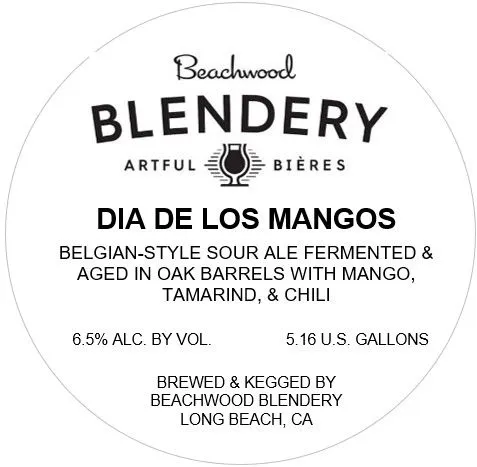 Dia de los Mangos — full label as filed with TTB