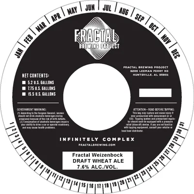 Fractal Weizenbock label