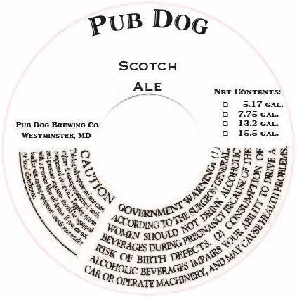 Scotch Ale — full label as filed with TTB