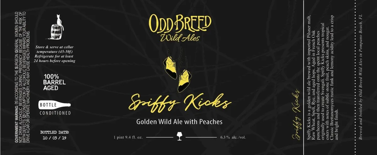 Spiffy Kicks — full label as filed with TTB