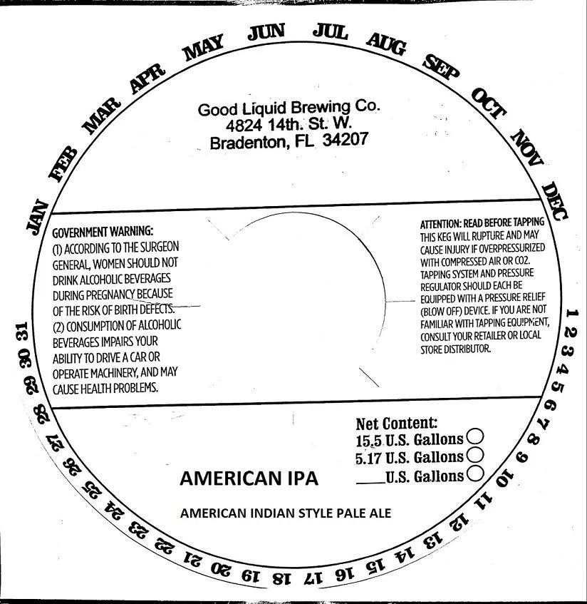 American IPA — full label as filed with TTB