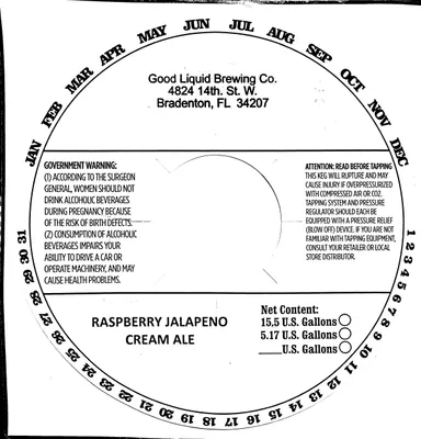Raspberry Jalapeno Cream Ale label