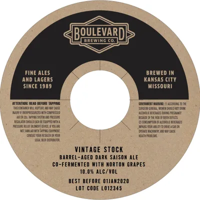 Vintage Stock label
