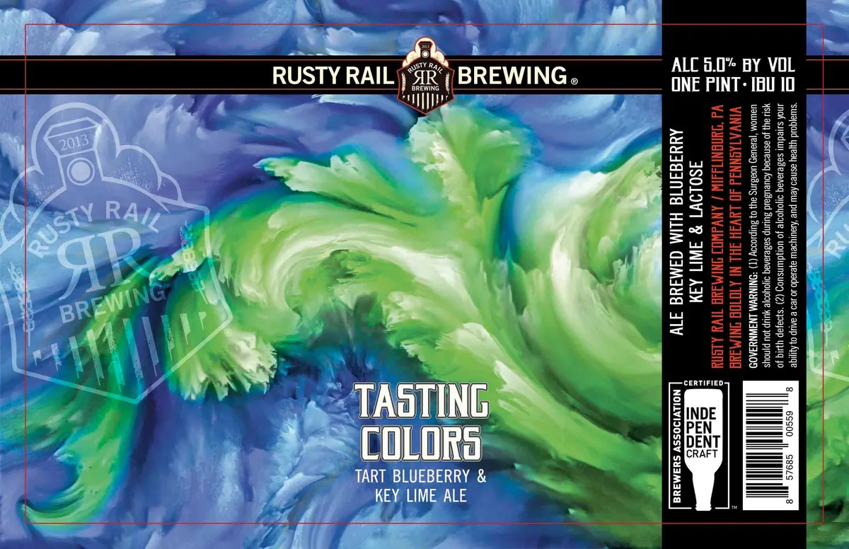 Tasting Colors Tart Blueberry & Key Lime Ale — full label as filed with TTB