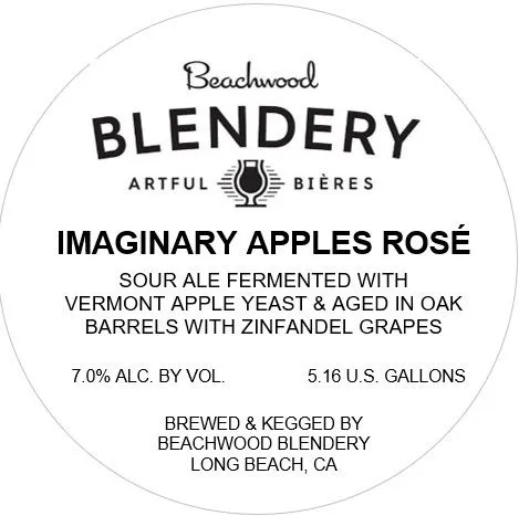 Imaginary Apples Rosé — full label as filed with TTB