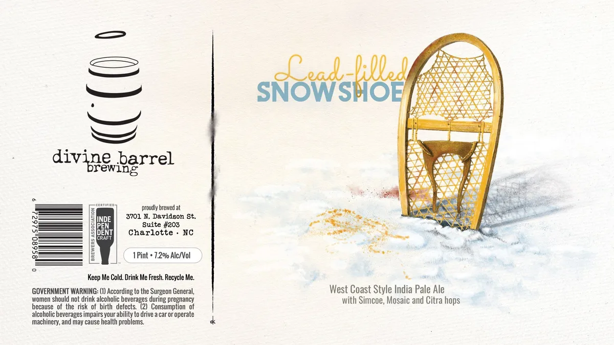Lead-Filled Snowshoe label art — LEAD FILLED SNOWSHOE