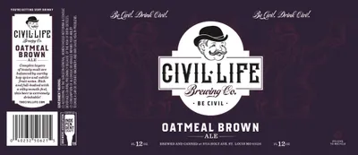 Oatmeal Brown Ale label