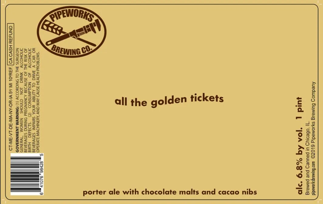 All the Golden Tickets — full label as filed with TTB