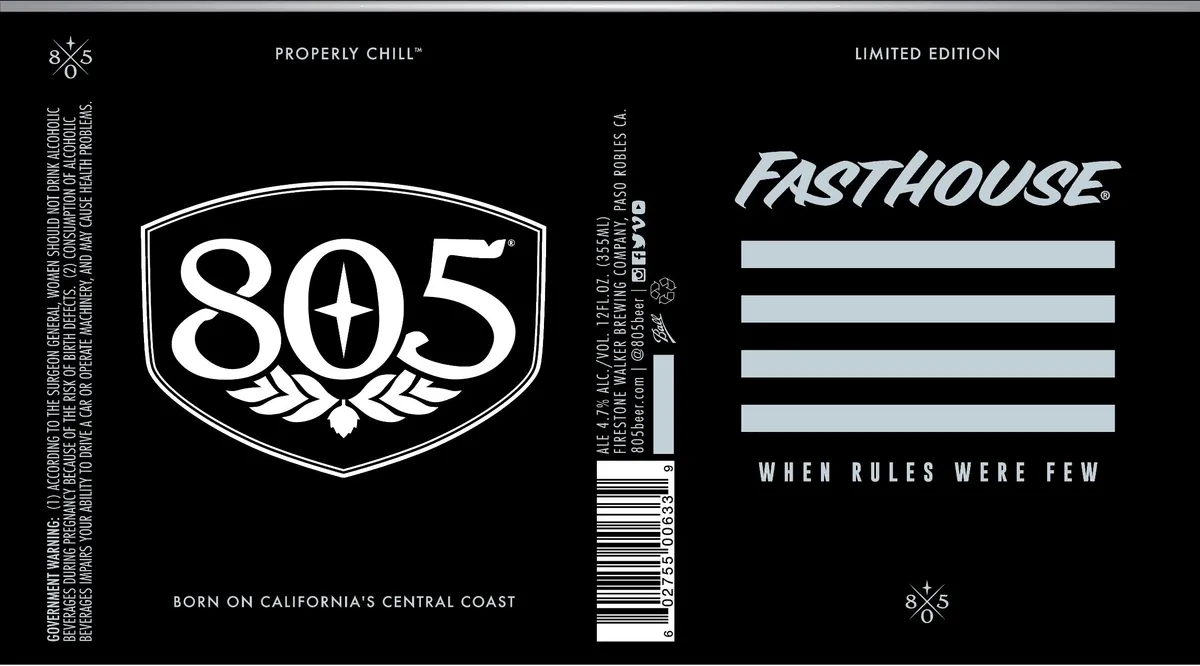 805 label art — FIRESTONE WALKER BREWING COMPANY