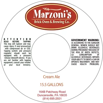 Cream Ale label