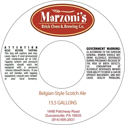 Belgian-Style Scotch Ale label